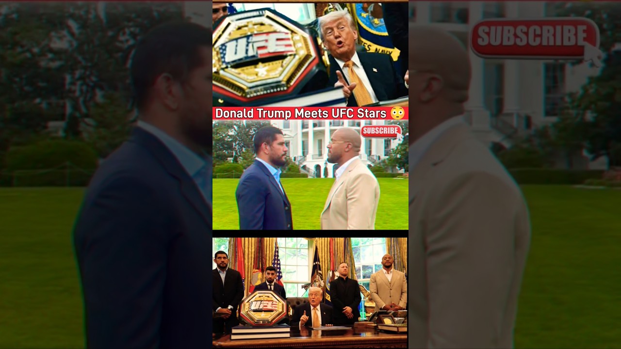 Donald Trump meets UFC stars at White House 🤯 #shorts