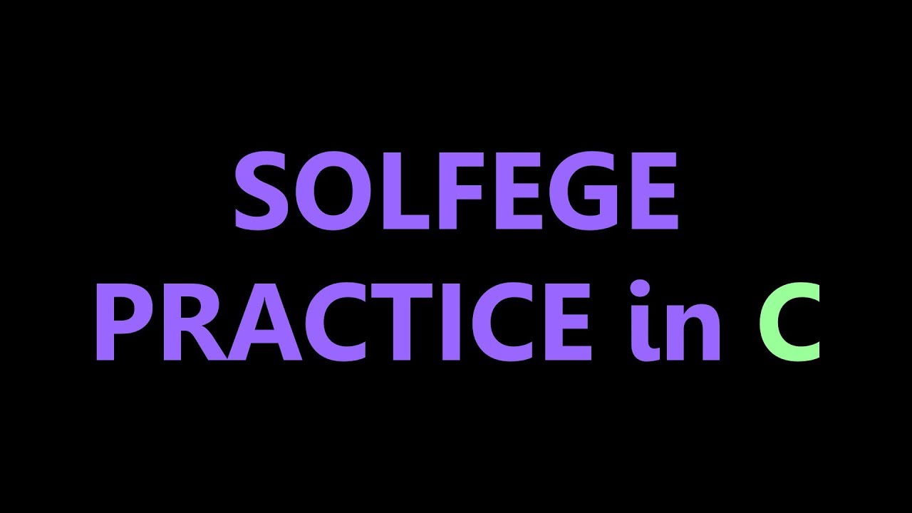 Solfege Scale Practice in C Major