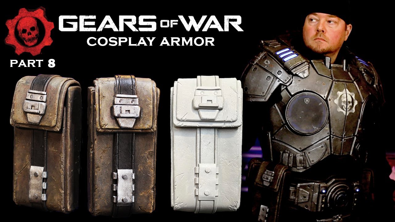 How to make Functional EVA Foam Pouches for Cosplay - Free PDF Templates - Gears Armor Part 8