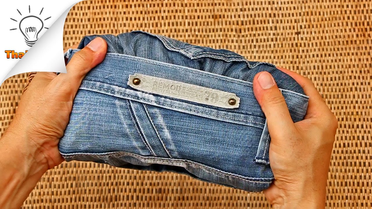 How to Fold Jeans for Travel | Thaitrick