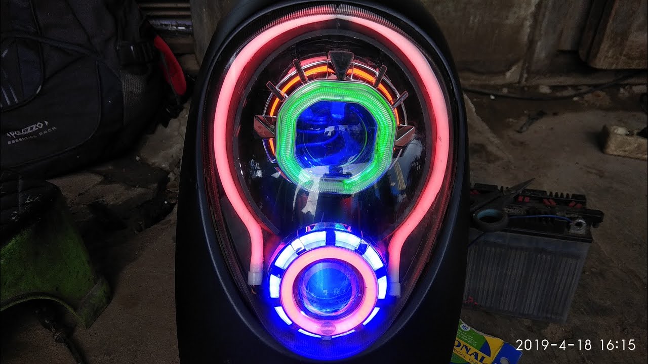 Tutorial pasang lampu Projie hid Honda Scoopy fi,