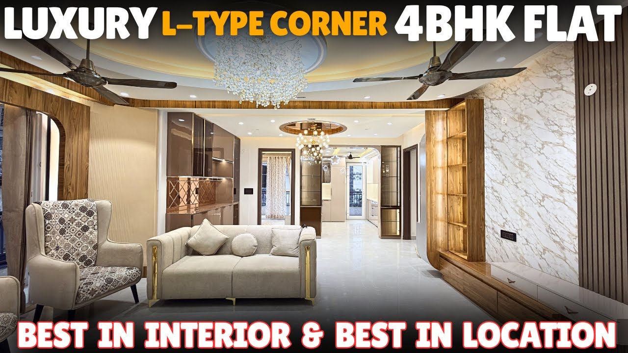 Luxury L-Type Corner 170गज 4Bhk Fully Furnished Flat Near Dwarka Metro Station 90%Loan & Registry 