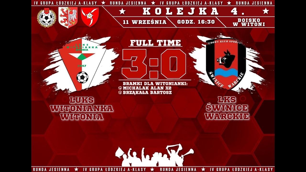 11.09.2021 | LUKS Witonianka Witonia 3:0 LKS Świnice Warckie | Skr&oacute;t meczu