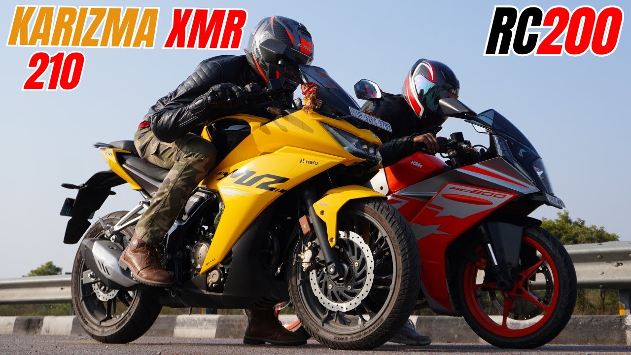 Hero Karizma XMR 210 vs KTM RC200 Drag Race