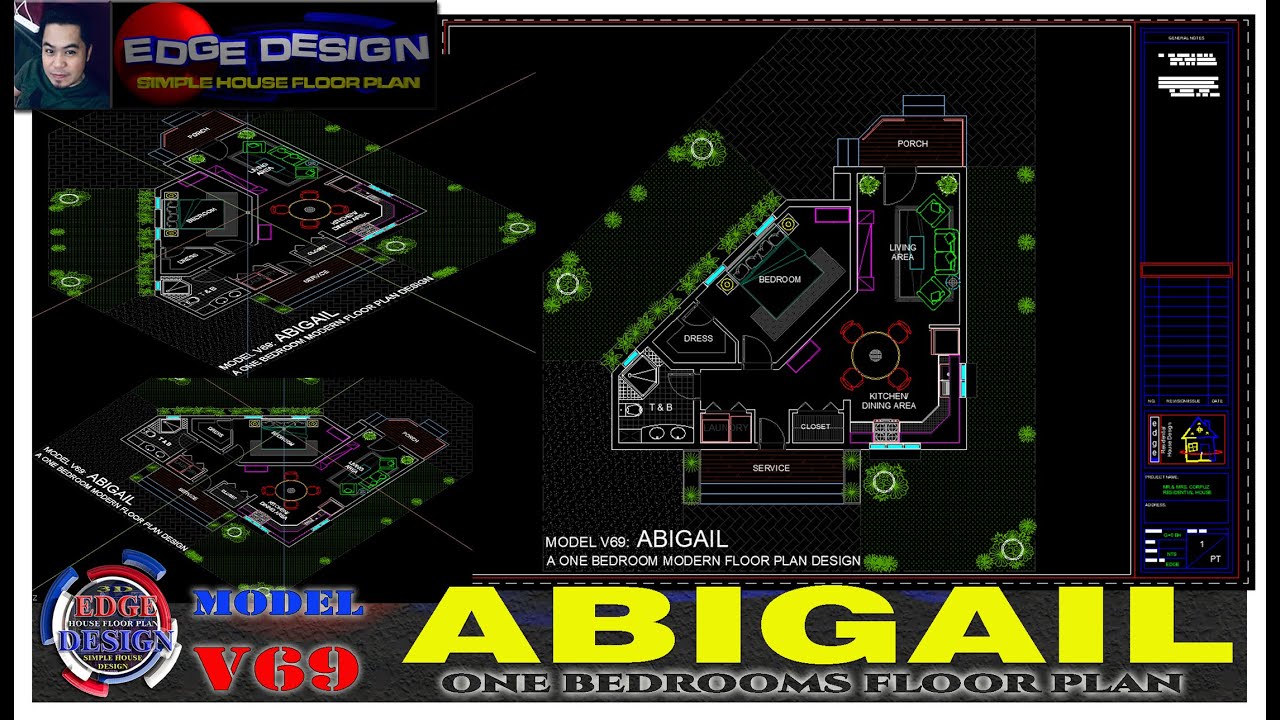 ABIGAIL - ONE BEDROOM SIMPLE FLOOR PLAN MODERN DESIGN