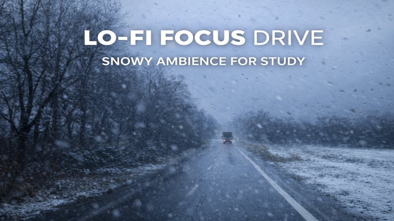 Lo-Fi Beats for Focus | Quiet Snowy Truck Driv