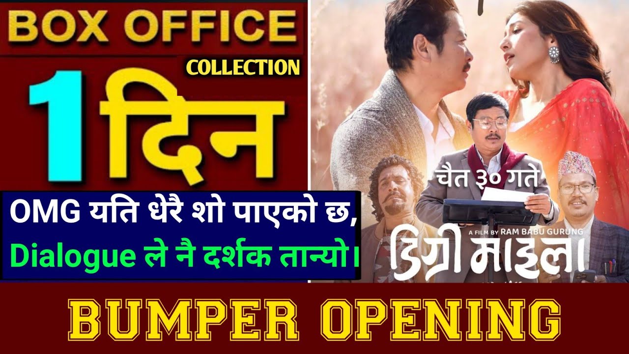 DEGREE MAILA BOX OFFICE COLLECTION, Degree Maila 1st Day Box Office Collection, 