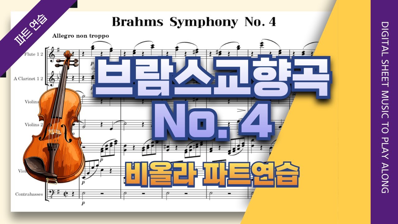 브람스 교향곡 4번 1악장 🎵비올라 파트 개인연습 (J.Brahms Symphony No.4 for Viola)