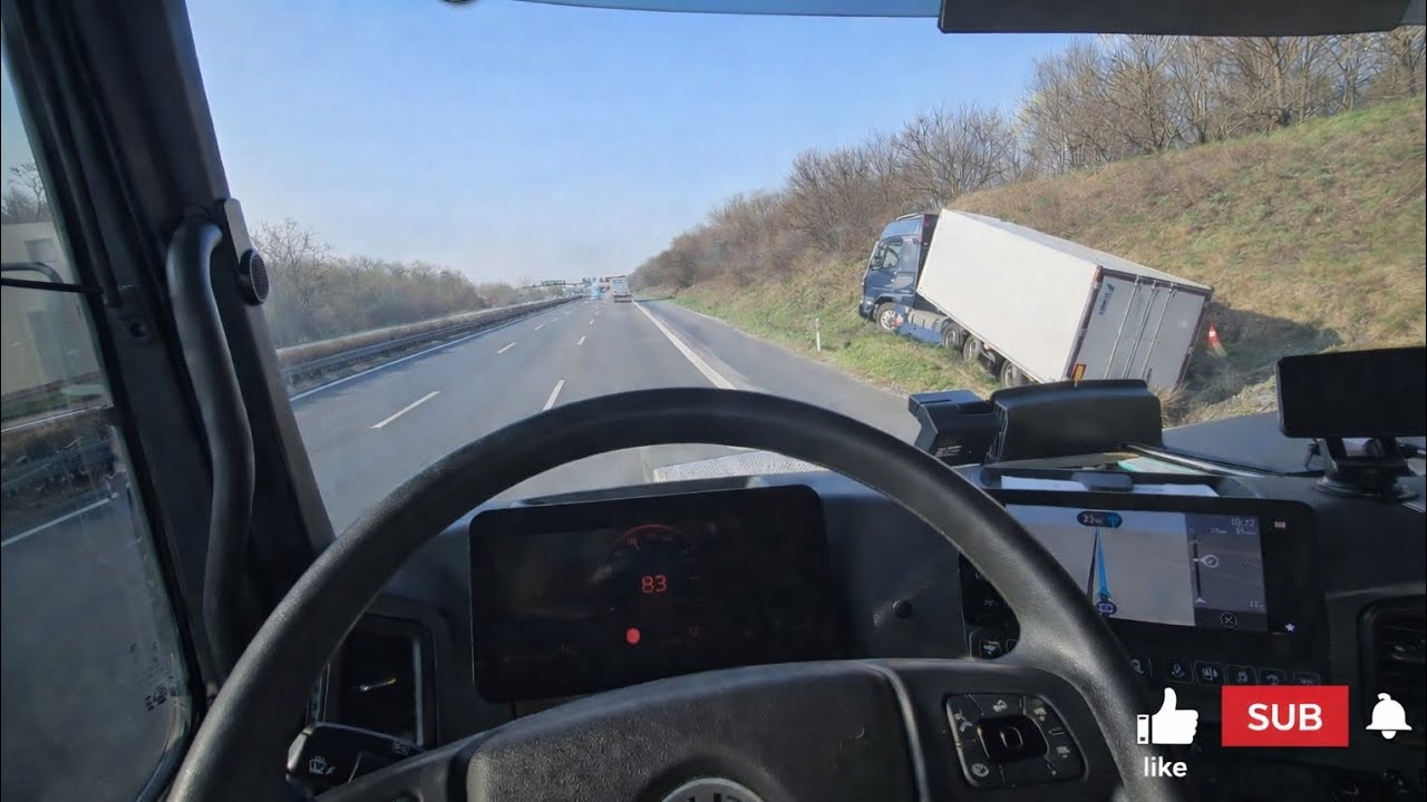 Truck Driver Colleague Ran Off the Road on the Autobahn! 😳😱