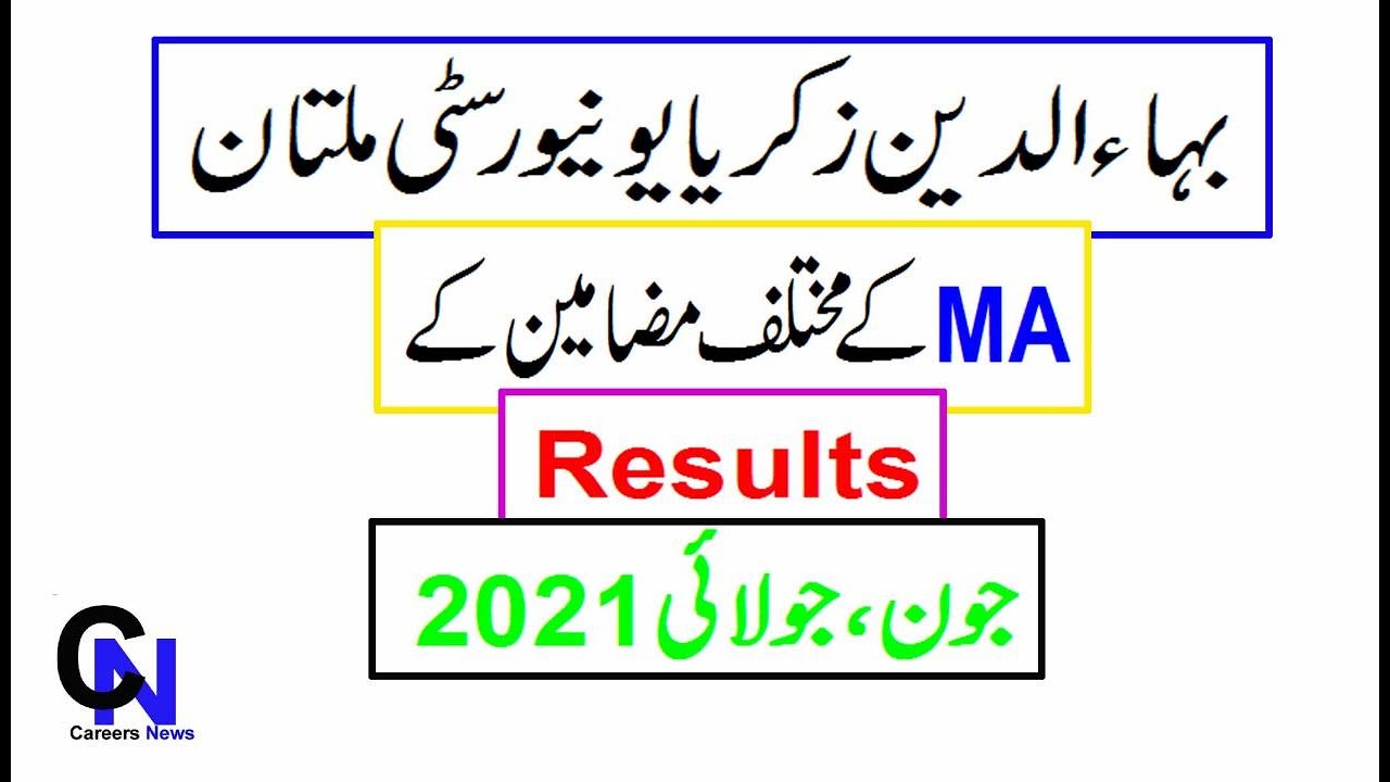 BZU MA/MSc Results 2021
