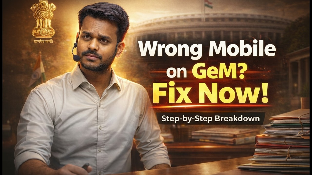 How to change Mobile NO & Email Id in Gem | GeM Account में Mobile Number और email Change करना सीखे