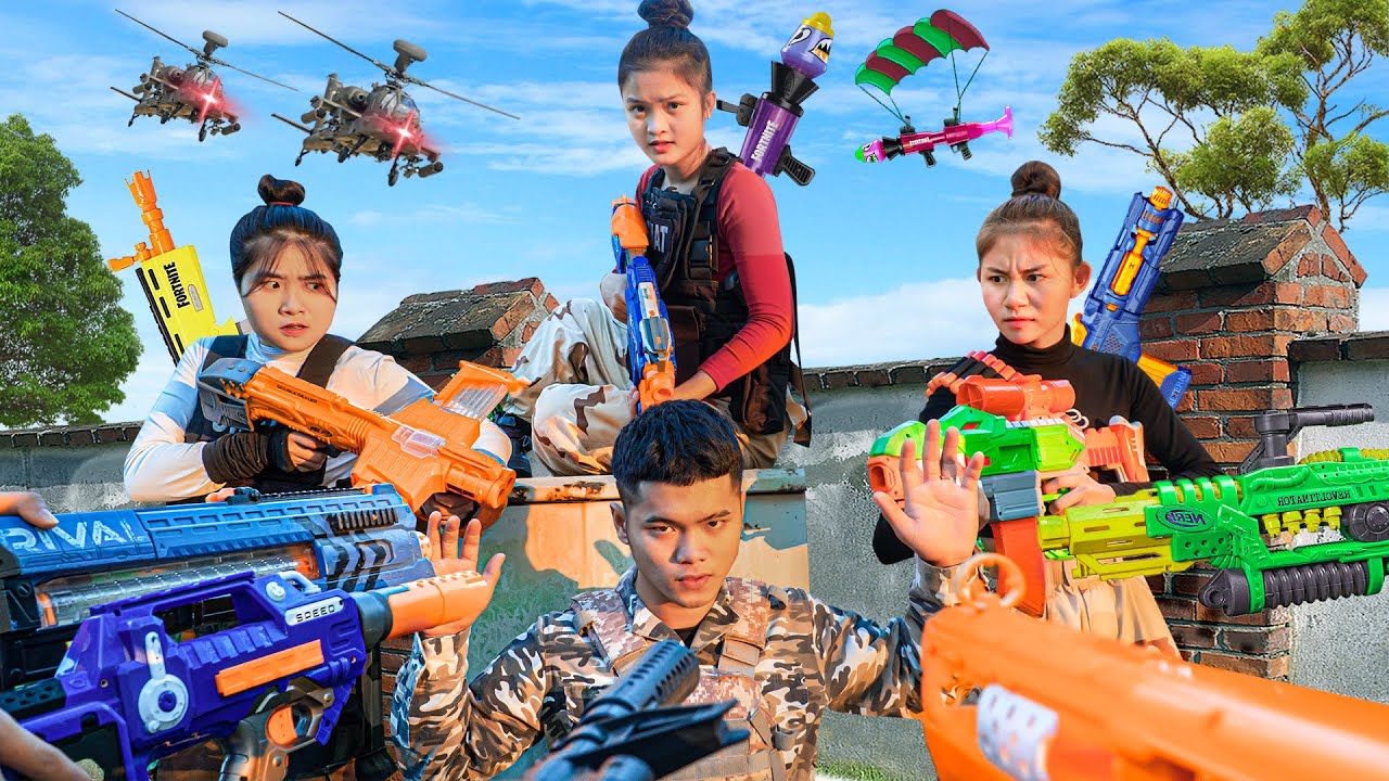 Xgirl Studio ambush battle Seal X Girl Nerf Guns & Girl Nerf War battle to regain the honor warrior