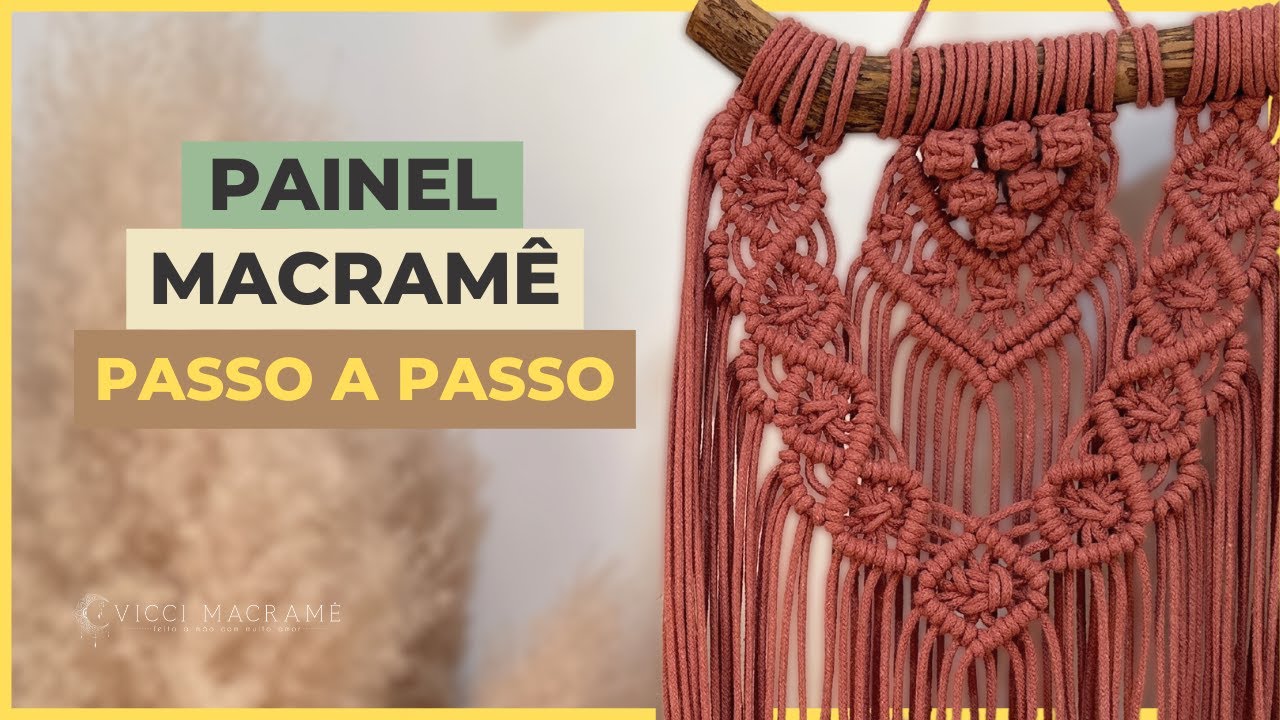 PAINEL MACRAME PASSO A PASSO