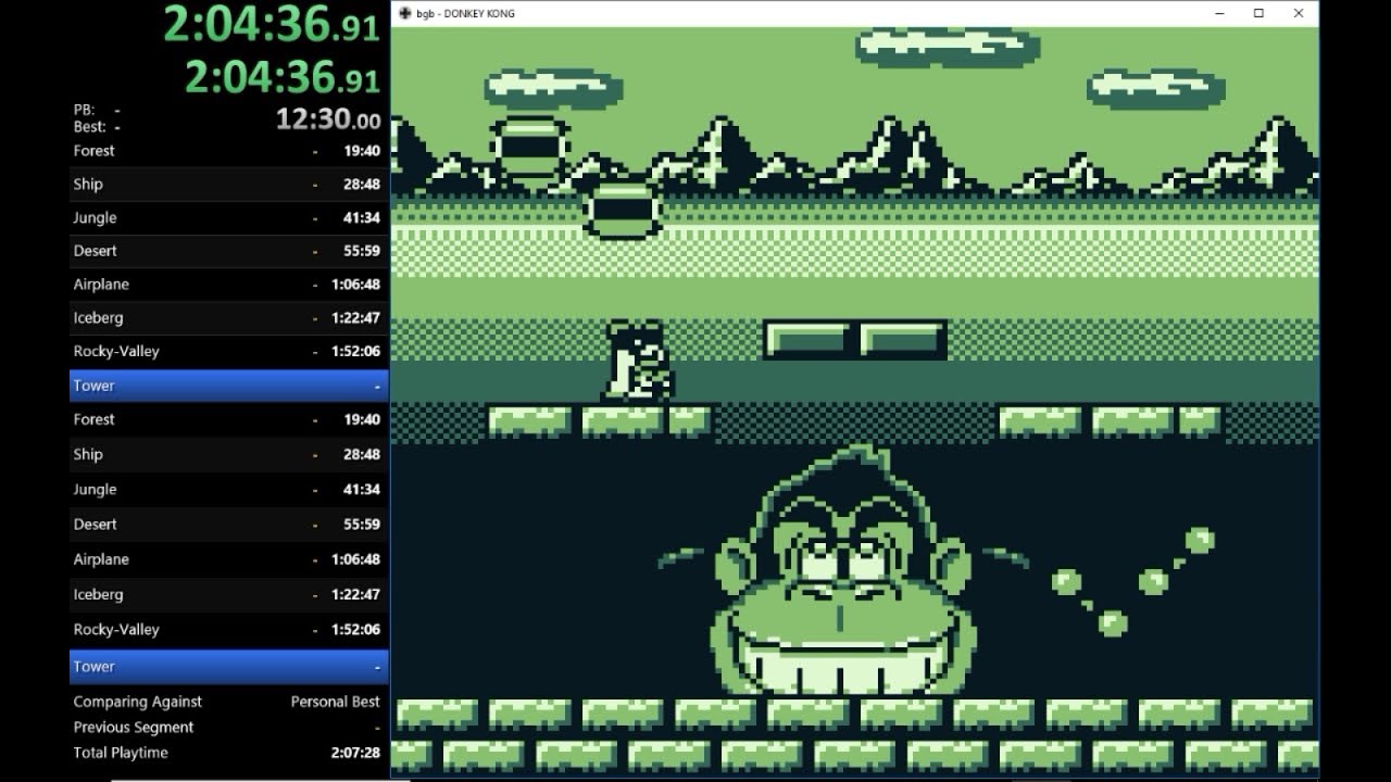 Donkey Kong (Gameboy 1994) Speedrun 2:05:34