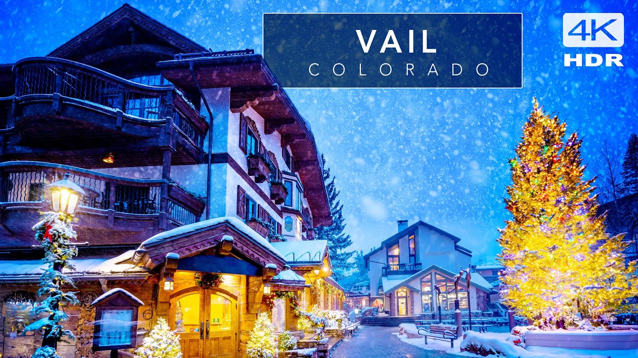 ❄️ Vail Colorado MASSIVE SNOW storm -  A cinematic walk through the world famous ski town