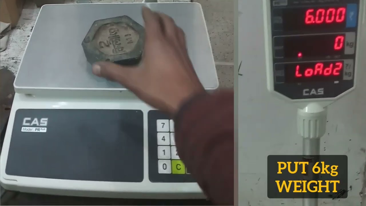 CAS PR-PLUS 30KG ELECTRONIC WEIGHING MACHINE CALIBRATION AND SETTING