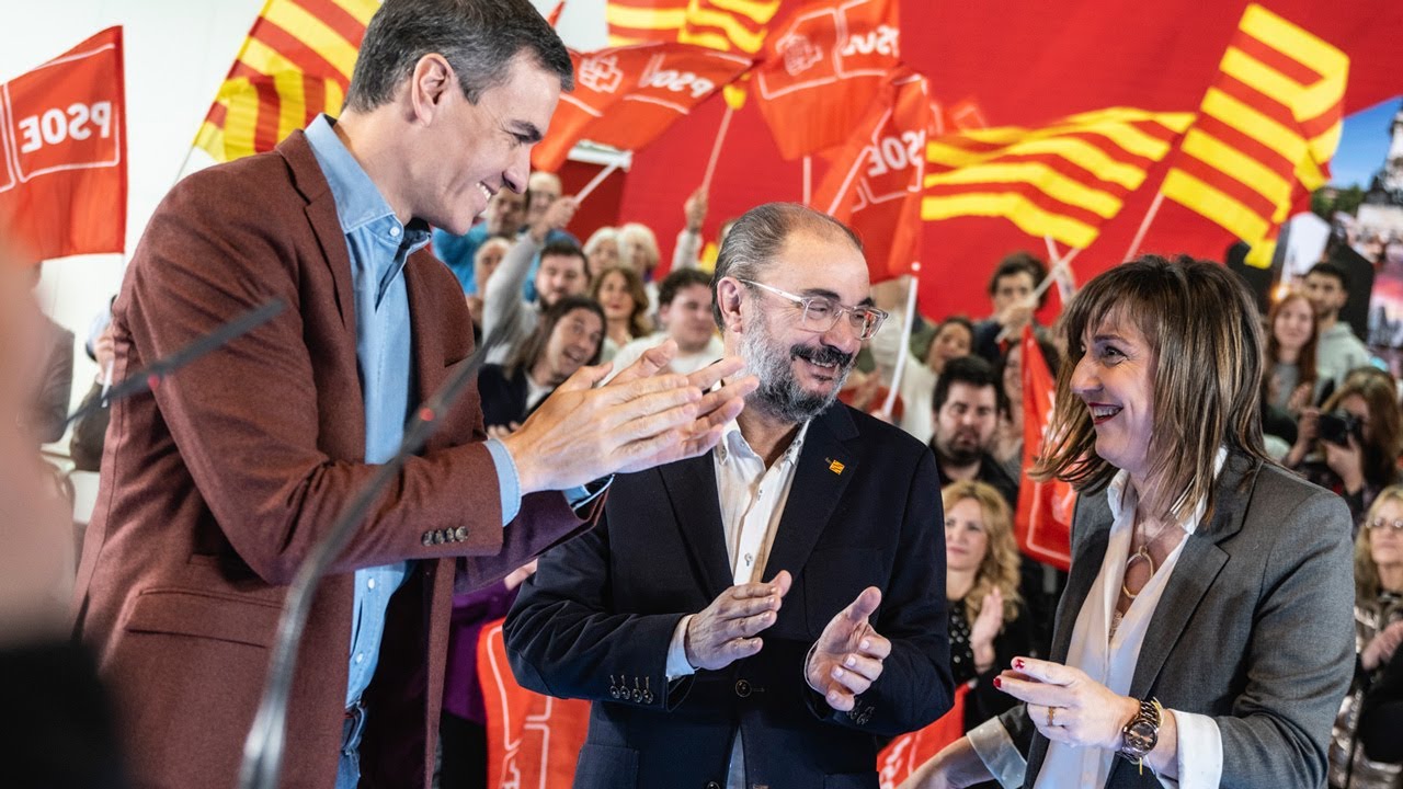 Acto de presentaci&oacute;n de Lola Ranera, con Javier Lamb&aacute;n y Pedro S&aacute;nchez