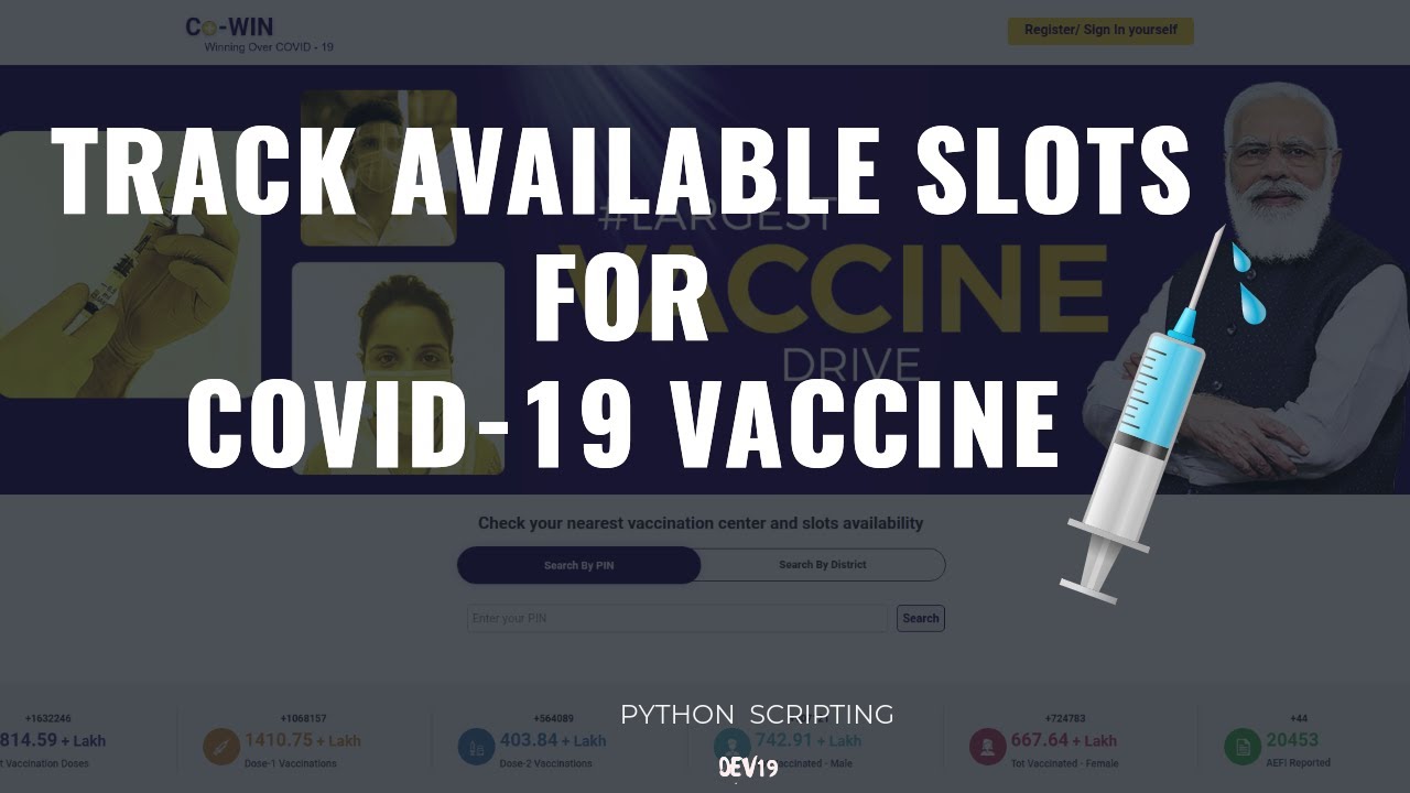Notification of Vaccine availability  💉 | Python Scripting