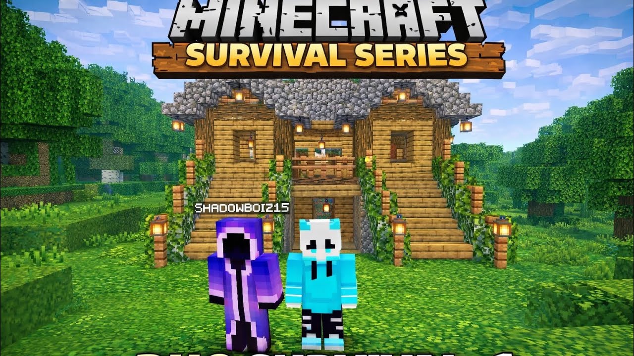Minecraft DUO Survival Episode 1 😱 OP Start With My Best Friend! @ShadowBoiz-15
