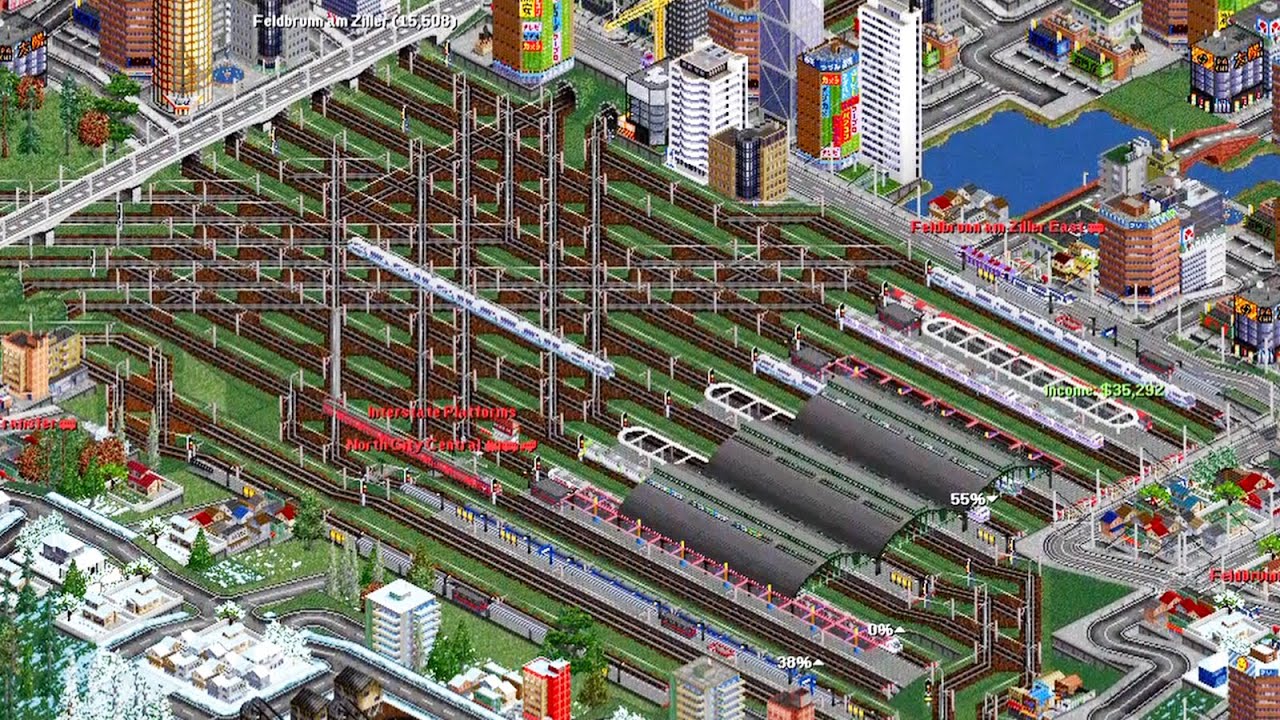 Ogromna mapa OpenTTD/Transport Tycoon - North City Suburban Tour
