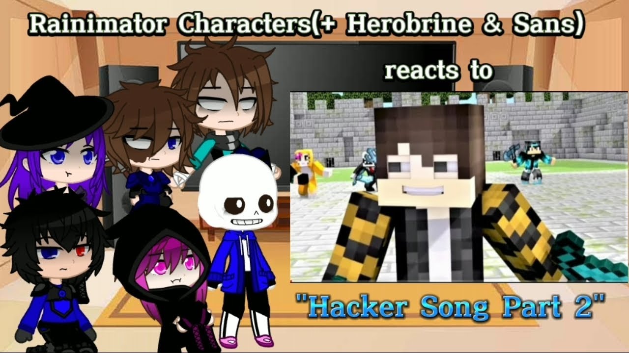 Rainimator Characters(+Herobrine & Sans) reacts to 