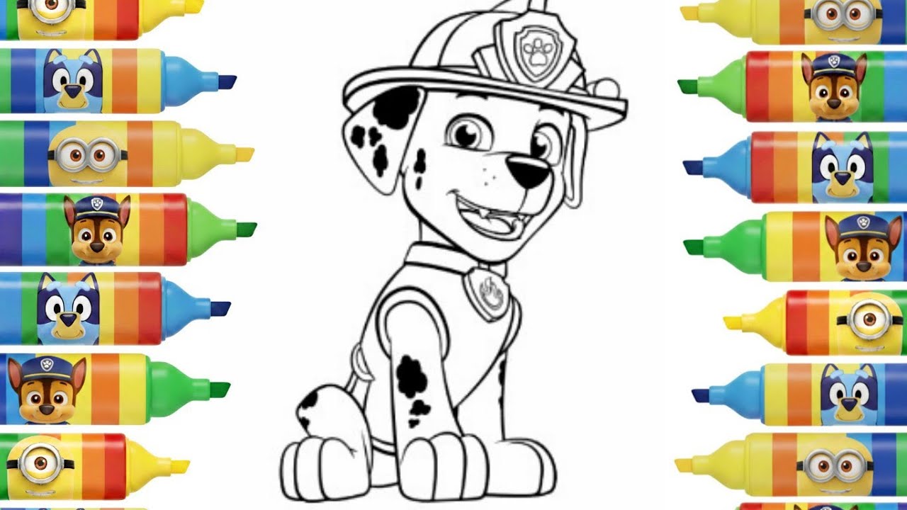 Paw Patrol Drawing and Coloring for Kids | Drawing Tutorial for Kids