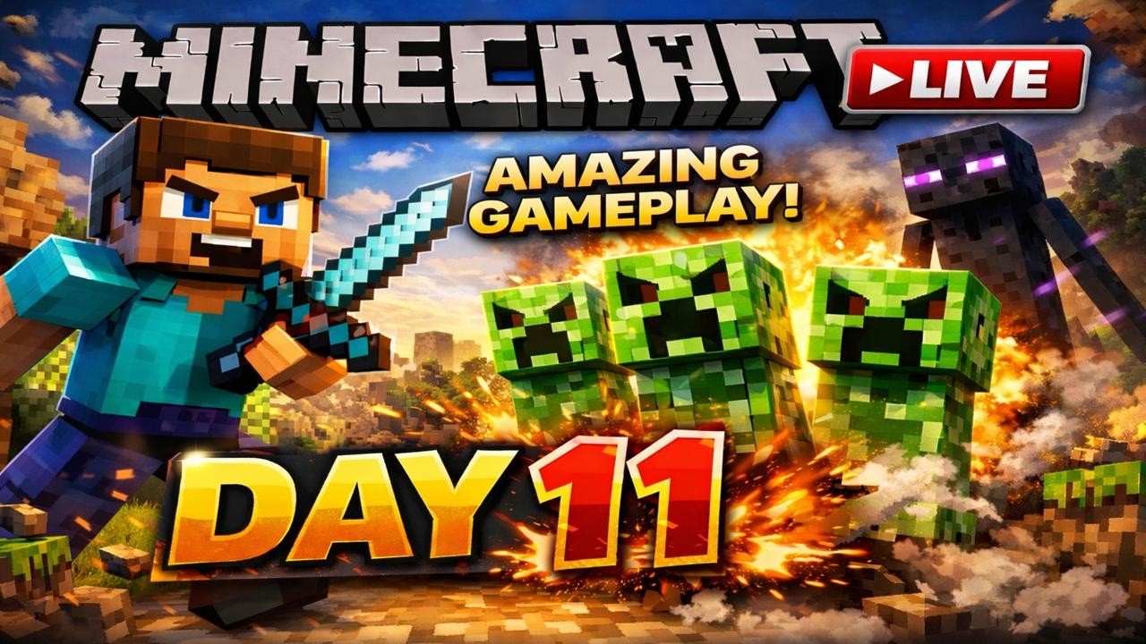 Day 10 in Minecraft Survival 😱 | Amazing Gameplay LIVE 🔴 #minecraft #trending