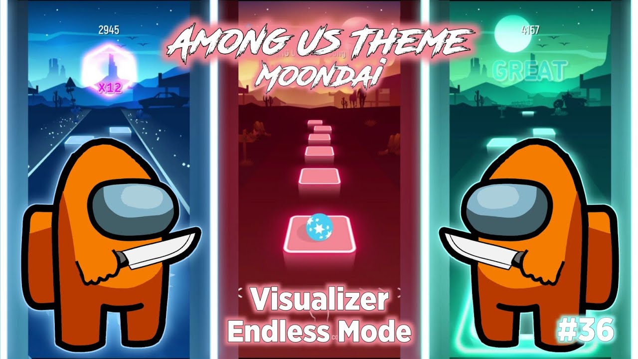 Among Us Theme Song - Moondai EDM Remix (DTB) Tiles Hop 