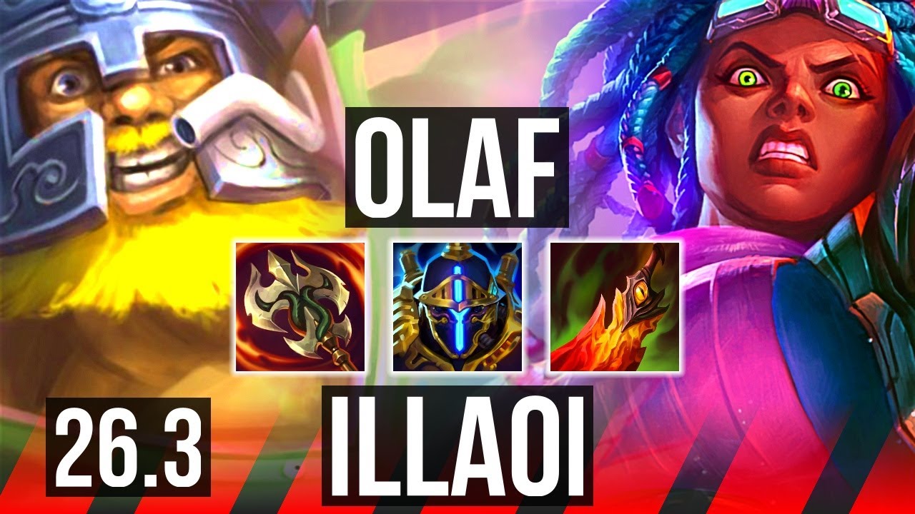 OLAF vs ILLAOI (TOP) | Good KDA: 15/2/3 | EUW Master | 26.3
