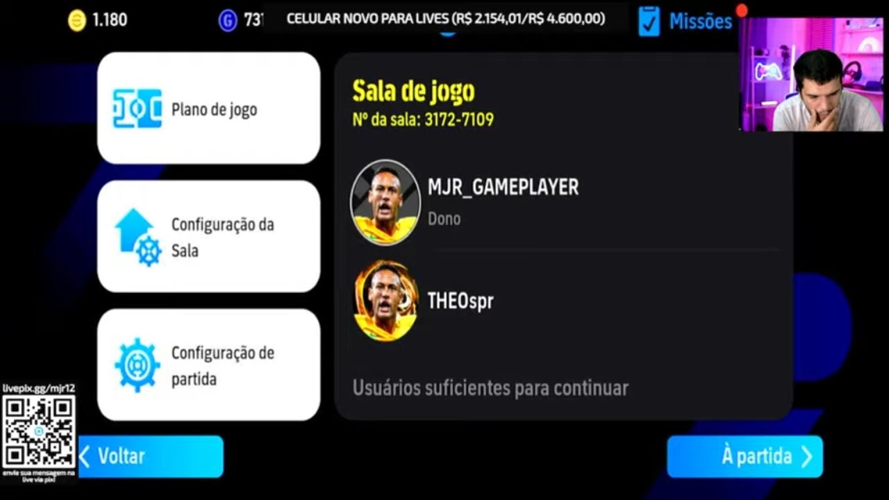 Joguei um X1 vs @mjrgameplayer no controle 🎮 Vejam como foi nosso jogo usando os controles.