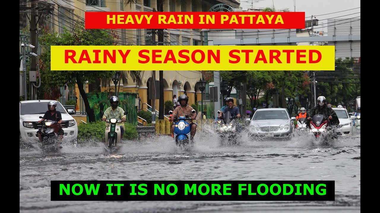 HEAVY RAIN IN PATTAYA , RAINY SEASON STARTED - NOW IT IS NO MORE FLOODING