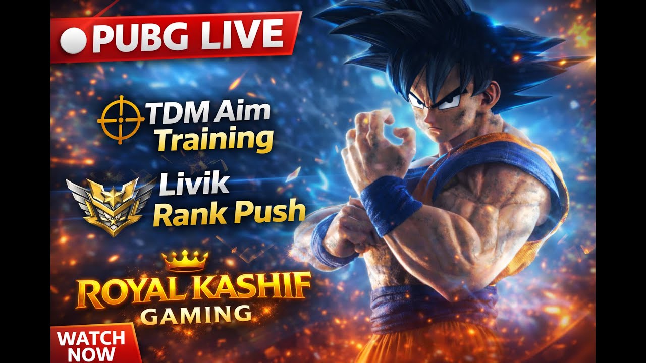 🔴 LIVE PUBG | TDM Aim Training 🔥 Rank Push | Royal Kashif Gaming