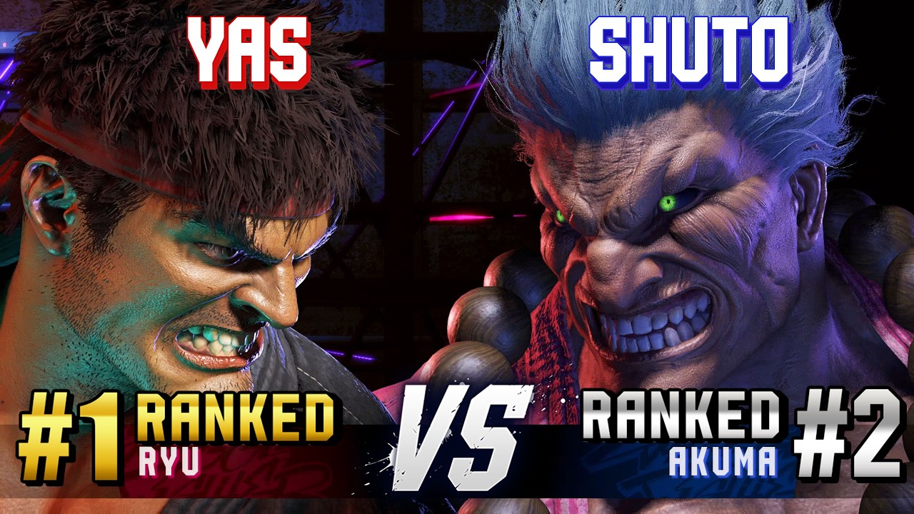 SF6 ▰ YAS (#1 Ranked Ryu) vs SHUTO (#2 Ranked Akuma) ▰ High Level Gameplay