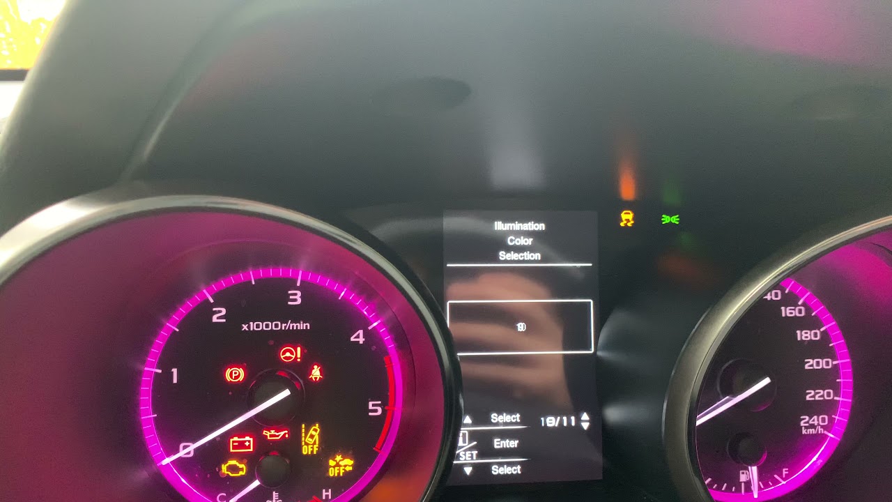 Subaru Outback | How To Change Instrument Illumination Color