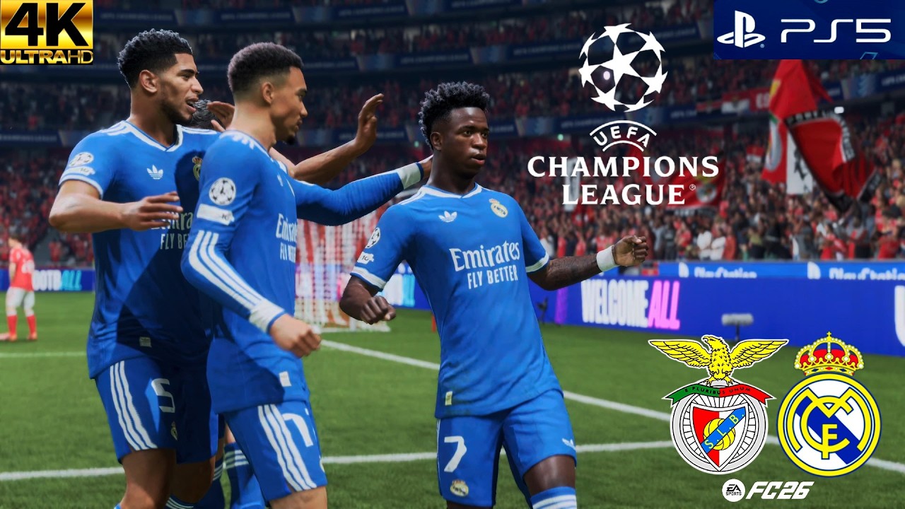 FC 26 - SL BENFICA VS REAL MADRID - UEFA CHAMPIONS LEAGUE - SPORT LISBOA E BENFICA- EA SPORTS CAM TV