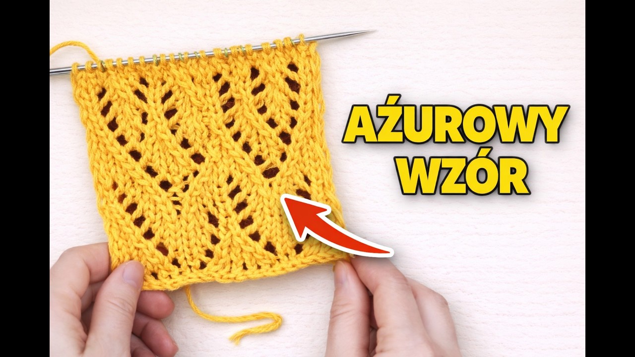 Wzór na drutach – delikatny, ażurowy ścieg krok po kroku