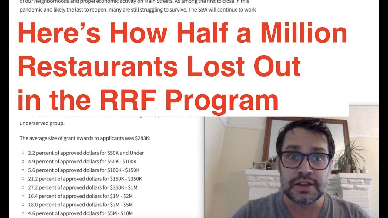 Here's How Half a Million Restaurants Lost Out in the RRF Program &mdash; Restaurant Revitalization Fund