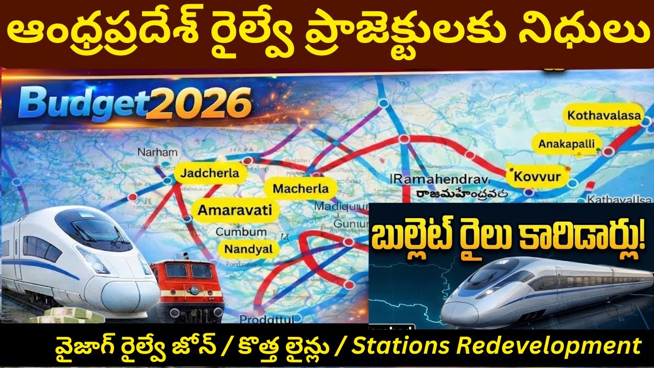 Andhra Pradesh Railway Budget 2026 Explained | ₹10,134 Crore Allocation || High Speed Trains