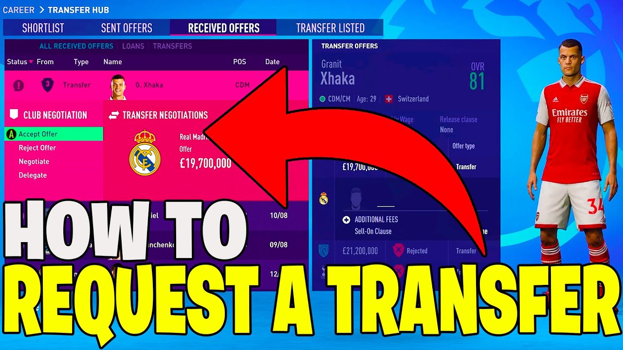 Как запросить трансфер в режиме карьеры игрока/тренера в FIFA 23
