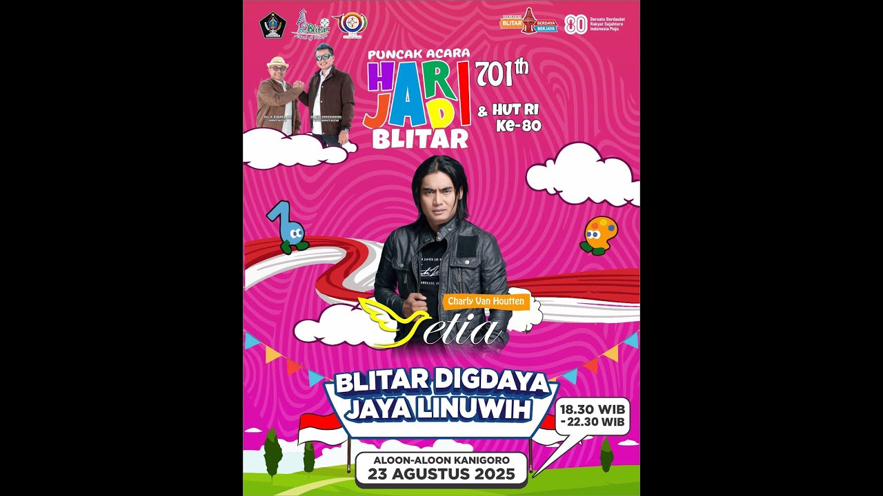 Puncak Acara Hari Jadi Blitar 701th & HUT Republik Indonesia ke 80 - Charly Van Houtten