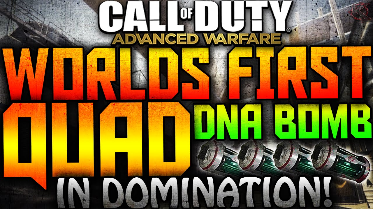 Advanced Warfare - WORLDS FIRST QUAD DNA BOMB IN DOMINATION (SOLO)! (COD AW 4 DNA Bombs in 1 Game)