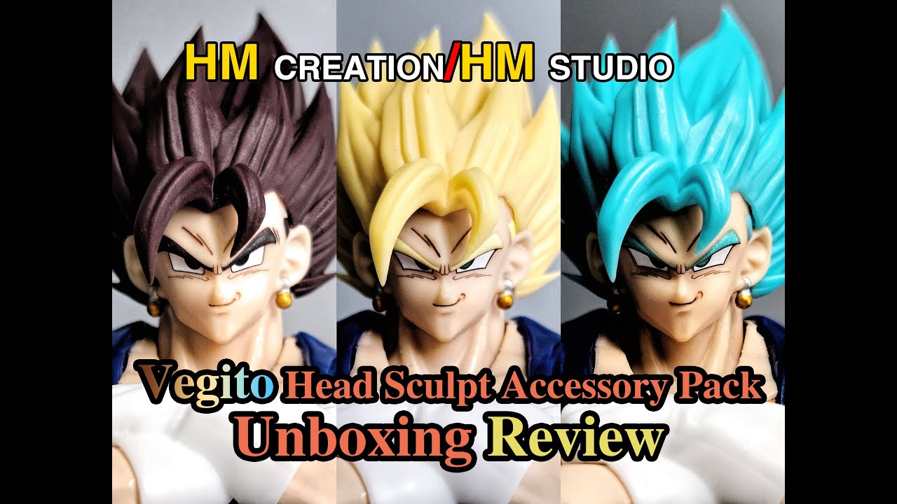 【DragonBall SHF Customs 3rd Party Figure】HM Vegito Head Sculpt Accessory Pack Unboxing Review
