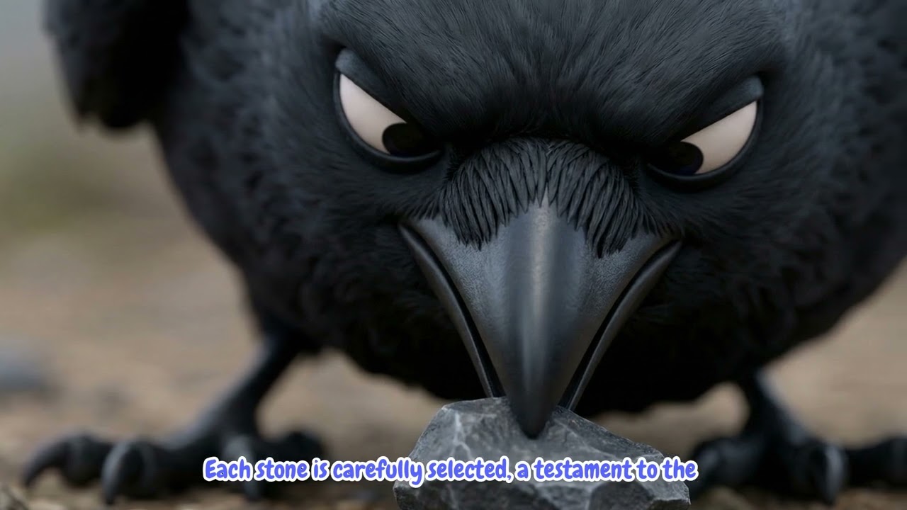 The Thirsty Crow's Triumph. #Animation #Fable #CrowStory #ProblemSolving#Animation cartoon #kindness