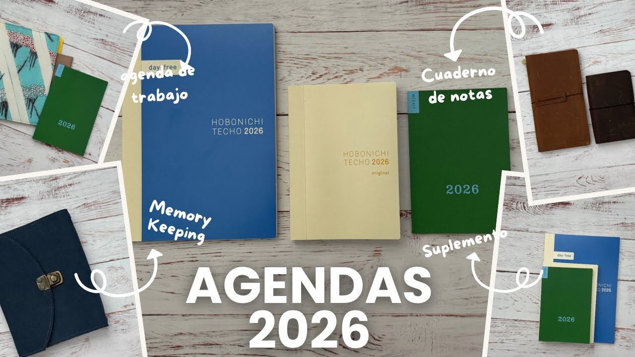 Nuevas agendas para el 2026.  Solo una agenda para este año? Hobonichi techo. Day free planner 