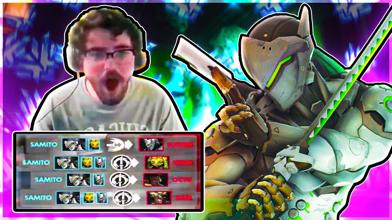20+ DRAGONBLADE ELIMS! 58-6 Top 500 Genji Gameplay! Samito Overwatch Ranked