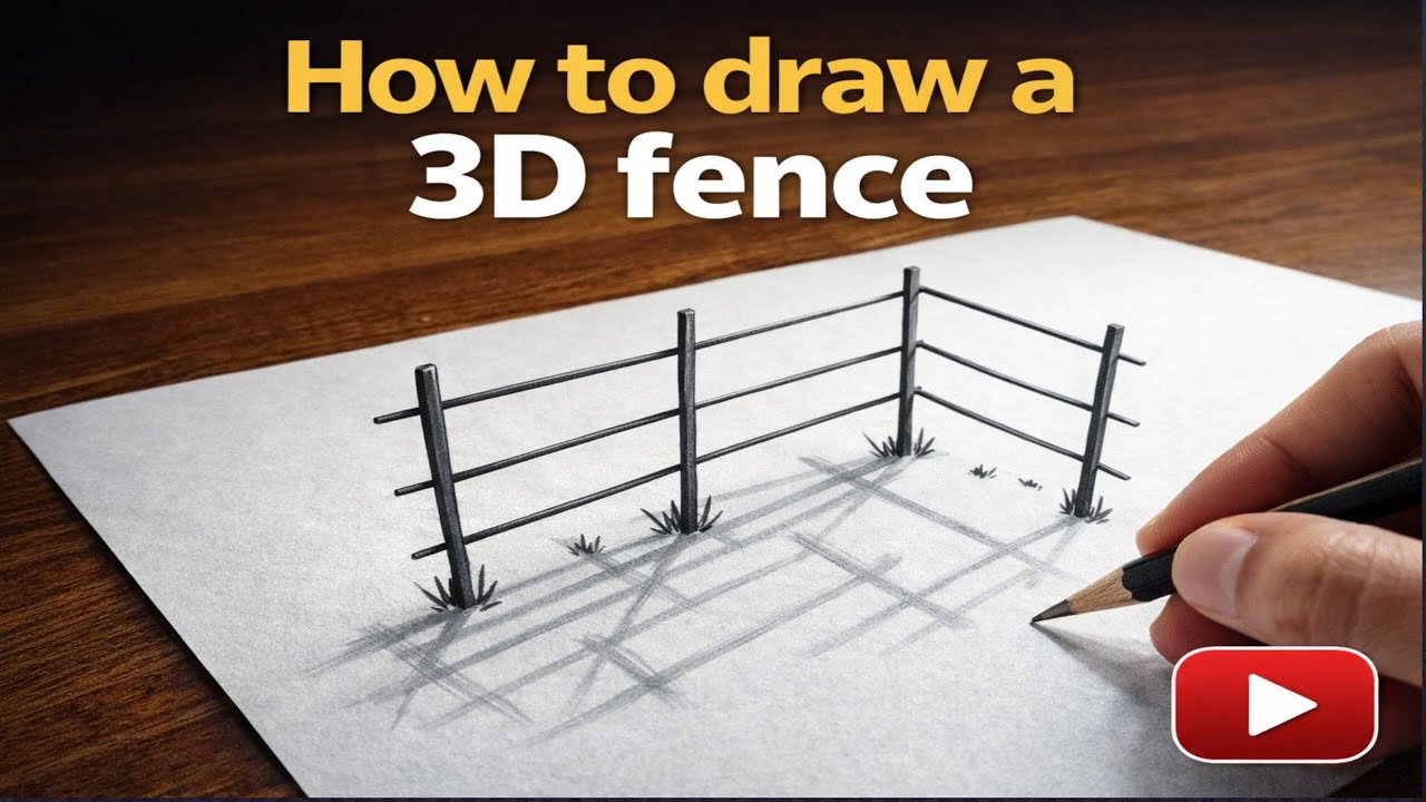 How to draw a 3D fence 