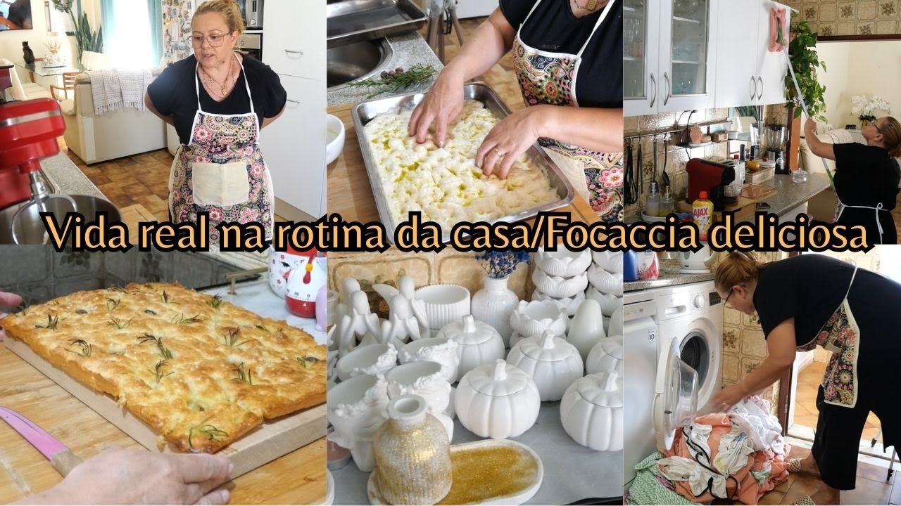 PASSE UM DIA COMIGO//  CUIDANDO DA CASA// FOCACCIA SUPER DELICIOSA// O MEU DIA A DIA