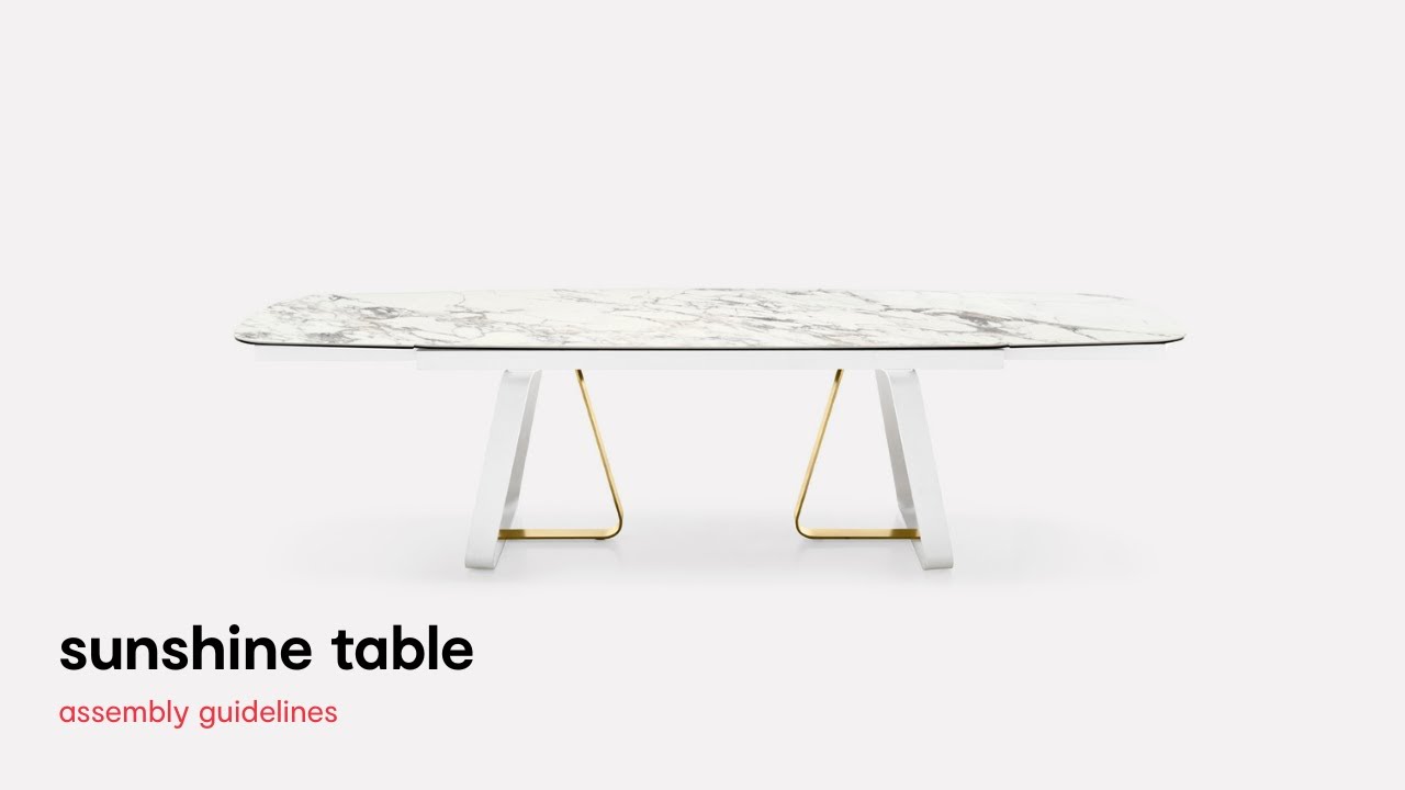 Sunshine Table Assembly Guidelines | Istruzioni di montaggio Tavolo Sunshine |  Calligaris