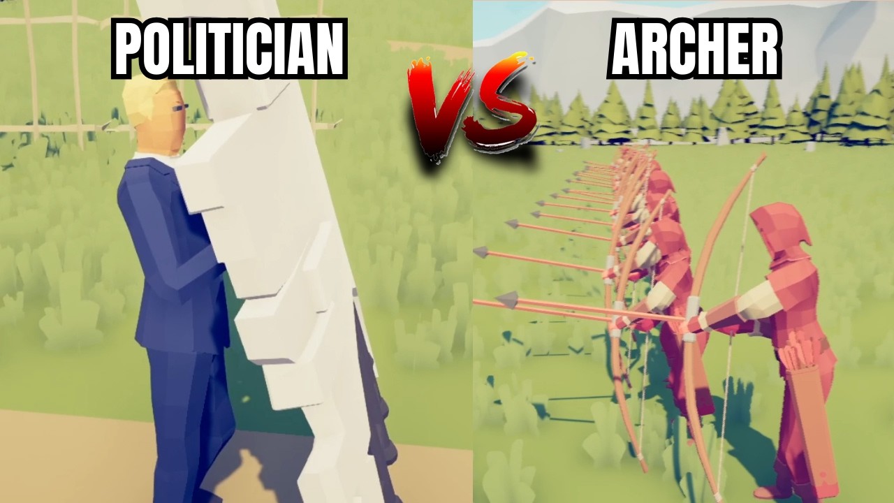 Politician VS Archer (WHO WILL SAVE THE WORD?) - Totally Accurate Battle Simulator