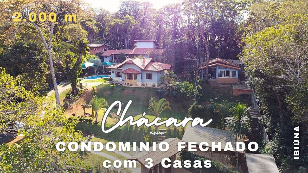 ✨ Um Paraíso em Ibiúna! Chácara em Condomínio com 3 Casas, Espaço Gourmet e Lazer Completo!  VD. 313